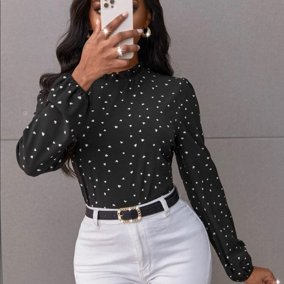 Tops - Black & White Blouse
